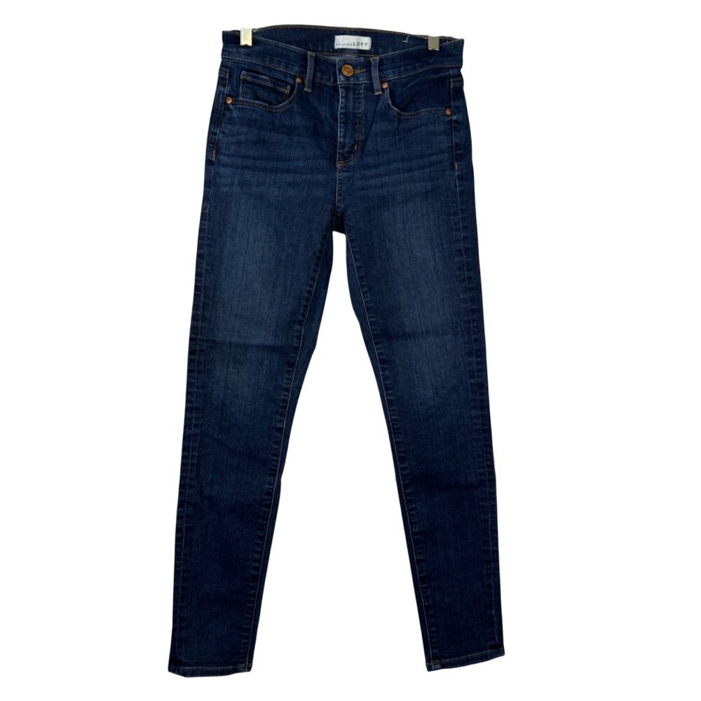Ann Taylor LOFT Womens Skinny Jeans Size 26 Dark Wash Denim